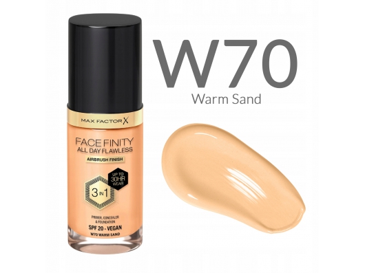 Zoom στο MAX FACTOR FACEFINITY ALL DAY FLAWLESS 3 IN 1 FOUNDATION SPF 20 No W70 WARM SAND 30ml