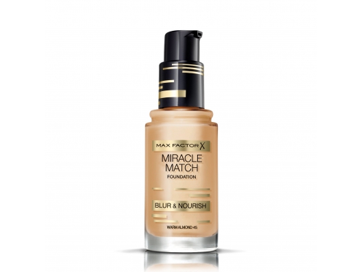 Zoom στο MAX FACTOR MIRACLE MATCH FOUNDATION BLUR & NOURISH WARM ALMOND 45 30ml