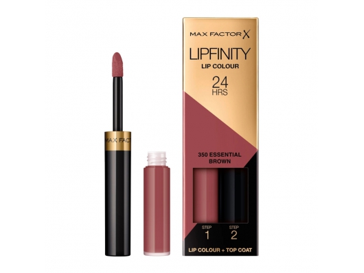 Zoom στο MAX FACTOR LIPFINITY LIP COLOUR 24HRS 350 ESSENTIAL BROWN STEP1 2,3ml STEP2 1,9gr