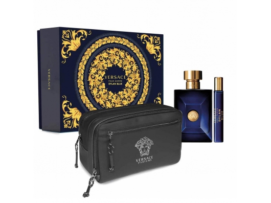 Zoom στο VERSACE DYLAN BLUE pour homme EDT 100ml SPR & travel spray 10ml & pouch (GIFT SET)