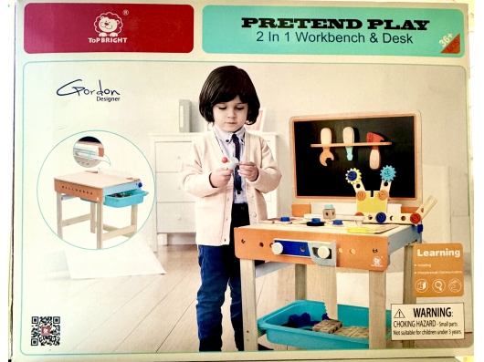 Zoom στο TOP BRIGHT PRETEND PLAY 2in 1 Workbench & Desk GORDON DESIGNER